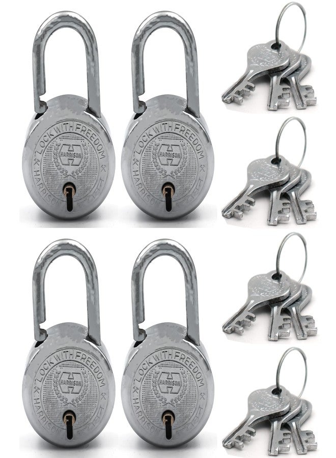 Harrison Padlocks/Round Padlock 40mm 5 Lever with 3 Keys T-26-0272 Pack of 4/Padlock, Padlocks, Locks for Home, Locks for Main Door, gate Lock - Image 1